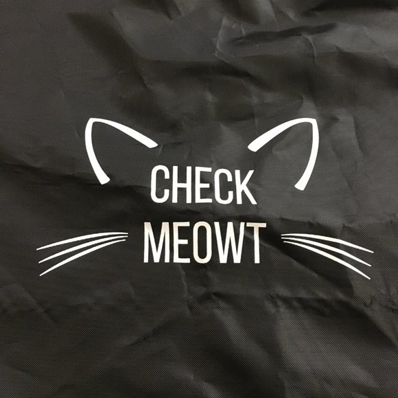 'Check Meowt' Black Book Tote - Picture 3 of 8